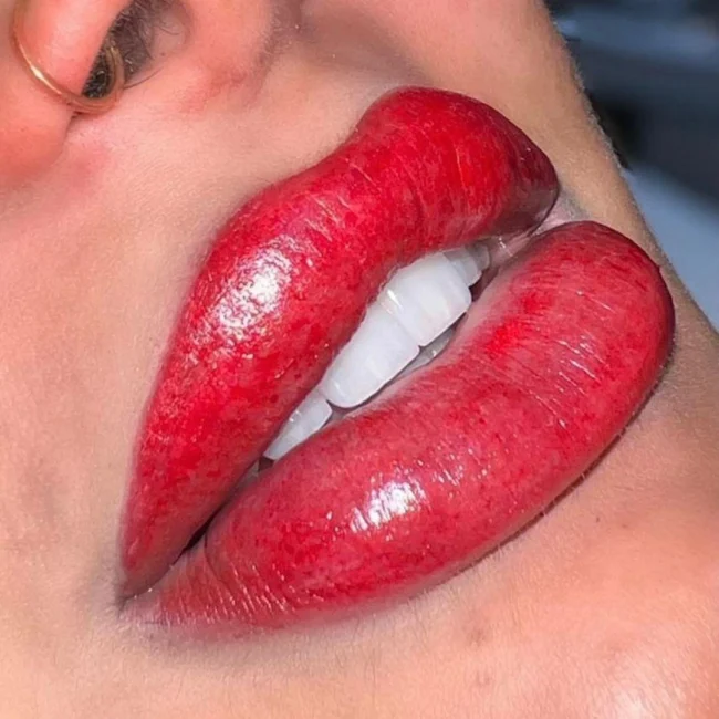 labios tatuados